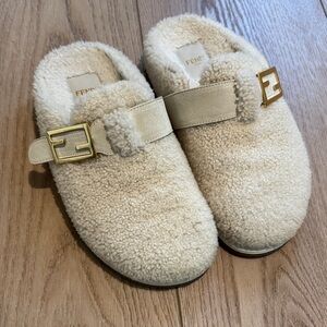 Fendi shearling mules 38.5